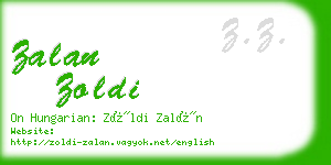 zalan zoldi business card